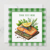 かわいい焼き魚のパーティー 招待状 (正面)