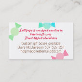 かわいい煮込み砂糖ポット菓子 名刺 (裏面)