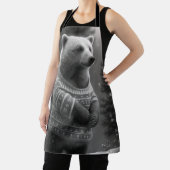 かわいい熊が心地よいセーターを着ている エプロン (インサイチュ)