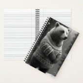 かわいい熊が心地よいセーターを着ている ノートブック (内側)