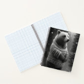 かわいい熊が心地よいセーターを着ている ノートブック (内部)