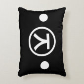 かわいい熊くま顔文字日本の文字アート アクセントクッション (正面(垂直))