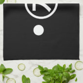 かわいい熊くま顔文字日本の文字アート キッチンタオル (折り畳み)