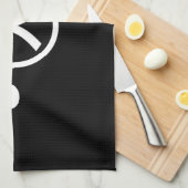 かわいい熊くま顔文字日本の文字アート キッチンタオル (四つ折り)