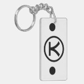 かわいい熊くま顔文字日本の文字アート キーホルダー (正面左)