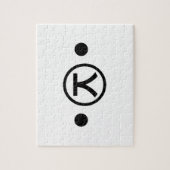 かわいい熊くま顔文字日本の文字アート ジグソーパズル (縦)