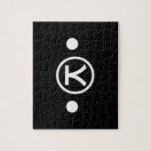 かわいい熊くま顔文字日本の文字アート ジグソーパズル (縦)