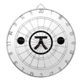 かわいい熊くま顔文字日本の文字アート ダーツボード (正面)