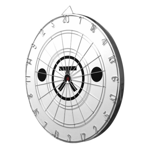 かわいい熊くま顔文字日本の文字アート ダーツボード (正面右)