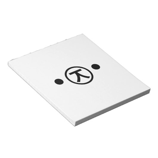 かわいい熊くま顔文字日本の文字アート ノートパッド (アングル)