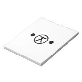 かわいい熊くま顔文字日本の文字アート ノートパッド (回転)