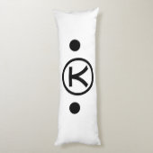 かわいい熊くま顔文字日本の文字アート ボディピロー (裏面 (縦))