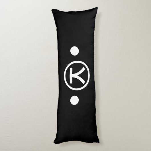 かわいい熊くま顔文字日本の文字アート ボディピロー (裏面 (縦))