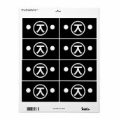 かわいい熊くま顔文字日本の文字アート ラベル (フルシート)