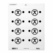 かわいい熊くま顔文字日本の文字アート ラベル (フルシート)