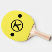 かわいい熊くま顔文字日本の文字アート 卓球ラケット (横)