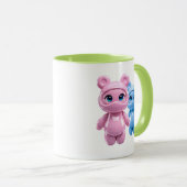 かわいい熊のペアの光沢マグカップ マグカップ (正面右)