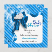 かわいい熊の子のベビーシャワー 招待状 (正面/裏面)