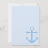 かわいい熊セーラーボーイの誕生日パーティーの招待 招待状 (裏面)