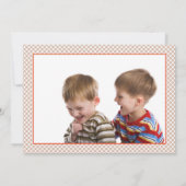 かわいい熊-双子の茶色の誕生日招待状 招待状 (裏面)