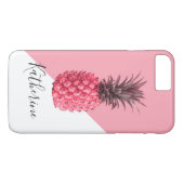 かわいい熱ガーリー帯ピンクと白のパイナップル Case-Mate iPhoneケース (裏面(横))