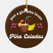 かわいい熱帯のピナ・カラダを愛する少女|過去記事 セラミックオーナメント (正面)