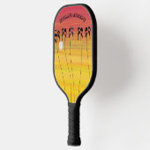かわいい熱帯の夏の夕日 ピックルボールラケット (左)