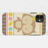 かわいい熱帯ストライプなフクロウの女の子のiphone 5の場合 Case-Mate iPhoneケース (裏面(横))