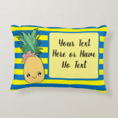 かわいい熱帯夏パイナップル果実食品テーマ アクセントクッション (裏面)