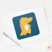 かわいい熱帯雨林動物 スクエアシール (封筒)