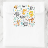 かわいい熱帯雨林動物 スクエアシール (バッグ)