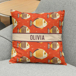 かわいい熱帯魚のパターン クッション