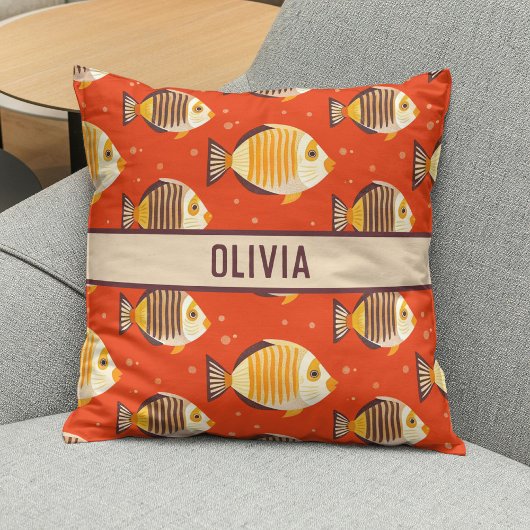 かわいい熱帯魚のパターン クッション