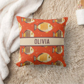 かわいい熱帯魚のパターン クッション (ブランケット)