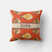 かわいい熱帯魚のパターン クッション (裏面)