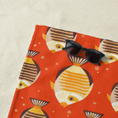 かわいい熱帯魚のパターン ビーチタオル (インサイチュ)