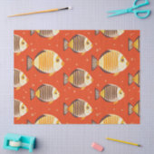 かわいい熱帯魚のパターン 薄葉紙 (クラフト)