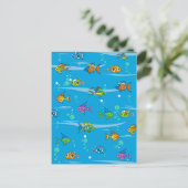 かわいい熱帯魚はがき ポストカード (スタンド正面)