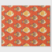 かわいい熱帯魚 ラッピングペーパー (フラット)