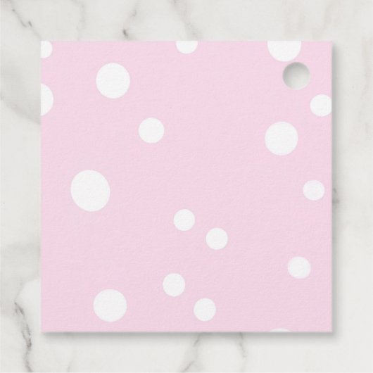 かわいい熱帯鳥ピンク恐竜の赤ちゃん女の子シャワー フェイバータグ (裏面)