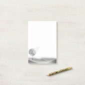 かわいい熱気の気球のタンポポの種の吹くこと ポストイット (デスク上)