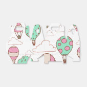 かわいい熱気球のパターン フェイバーボックス (折り畳みなし)