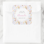 かわいい熱気球の水の色パターンキッチン スクエアシール (バッグ)