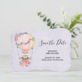 かわいい熱気球の水の色ベビーシャワー セーブザデート (スタンド正面)