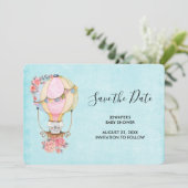 かわいい熱気球の水の色ベビーシャワー セーブザデート (スタンド正面)