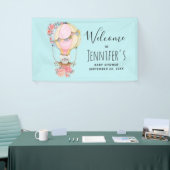 かわいい熱気球の水の色ベビーシャワー 横断幕 (トレードショー)