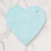 かわいい熱気球の水色ありがとう フェイバータグ (裏面)