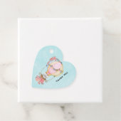 かわいい熱気球の水色ありがとう フェイバータグ (インサイチュ)