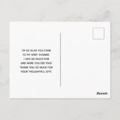 かわいい熱気球の水色ありがとう ポストカード (裏面)