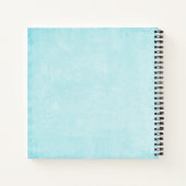 かわいい熱気球の水色シャワーゲストブック ノートブック (裏面)